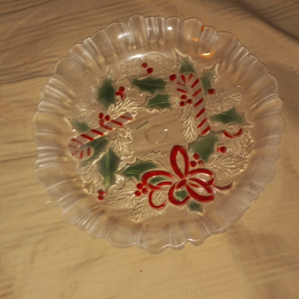 Serveware glass Xmas dish